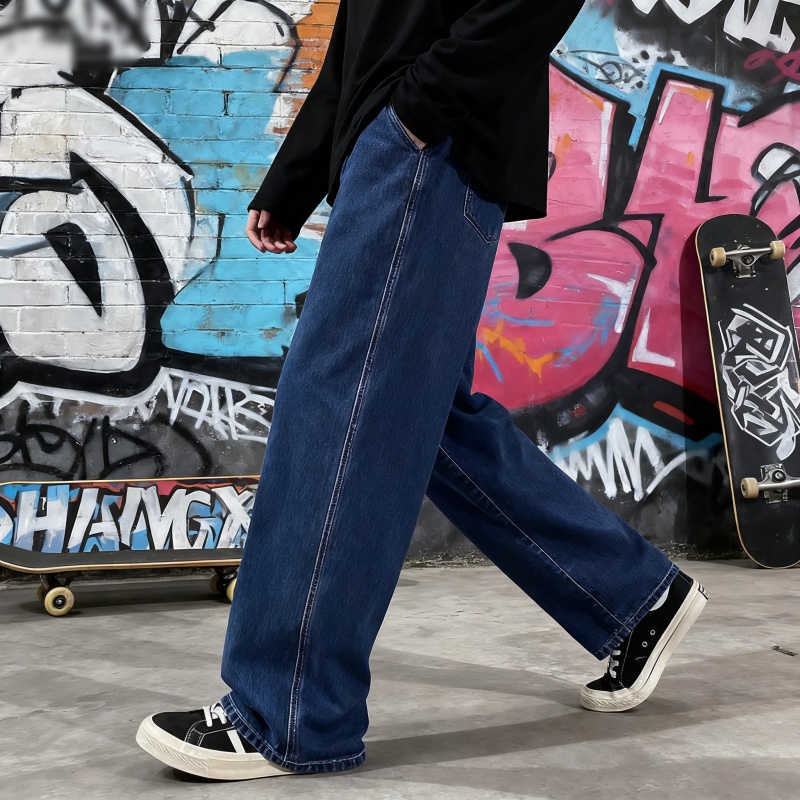 2026 Nowe luźne jeansy męskie  – Streetwear Brand Marketing recenzja i cena